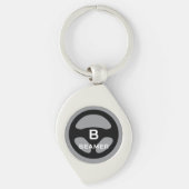 Porte-clés de voiture de luxe avec monogramme pers (Devant)