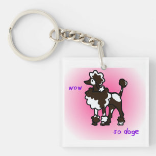 Porte-clés De wow porte - clé de caniche ainsi