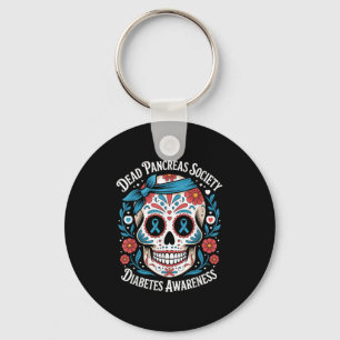 Porte-clés Dead Pancreas Society Chemise Sugar Skull Diabète 
