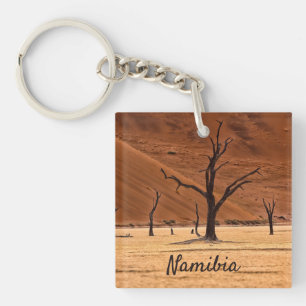 Porte-clés Dead Vlei Namibie photo de paysage avec texte
