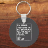 Porte-clés Dear Husband Matching Couples Style For Him And He (Recto)