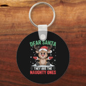 Porte-clés Dear Santa Funny Naughty Ones Reindeer Christmas H (Recto)