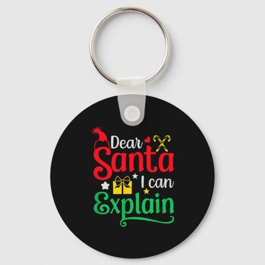 Porte-clés Dear Santa I Can Explain Funny Christmas (Recto)