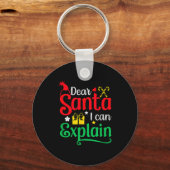 Porte-clés Dear Santa I Can Explain Funny Christmas (Recto)