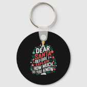 Porte-clés Dear Santa I Can Explain Funny Christmas Pjs Tree (Recto)