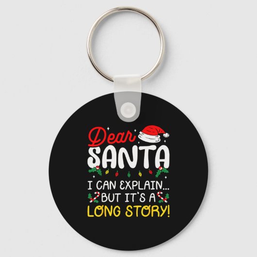 Porte-clés Dear Santa I Can Explain Pajamas Family Matching C (Recto)