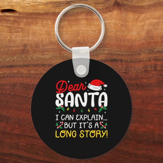 Porte-clés Dear Santa I Can Explain Pajamas Family Matching C (Recto)
