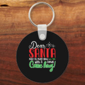 Porte-clés Dear Santa Nice To Meet With You A Candy Cane Hug! (Recto)