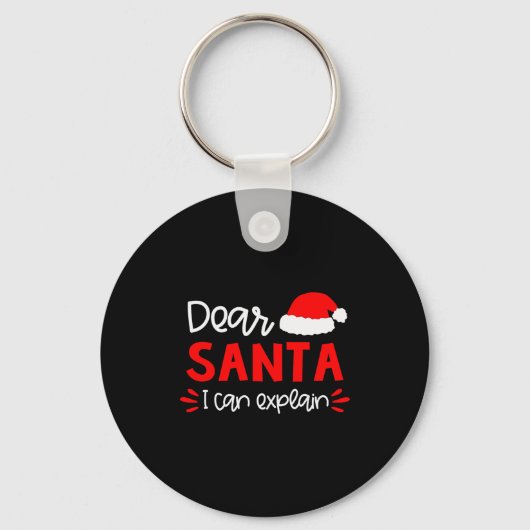 Porte-clés Dear Santa Shirt Funny Matching Family Christmas P (Recto)