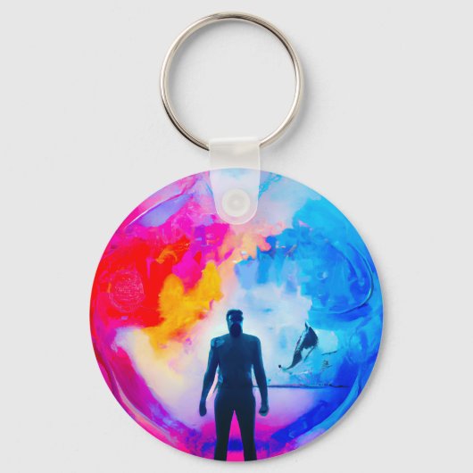 Porte-clés Debout dans les couleurs (Recto)