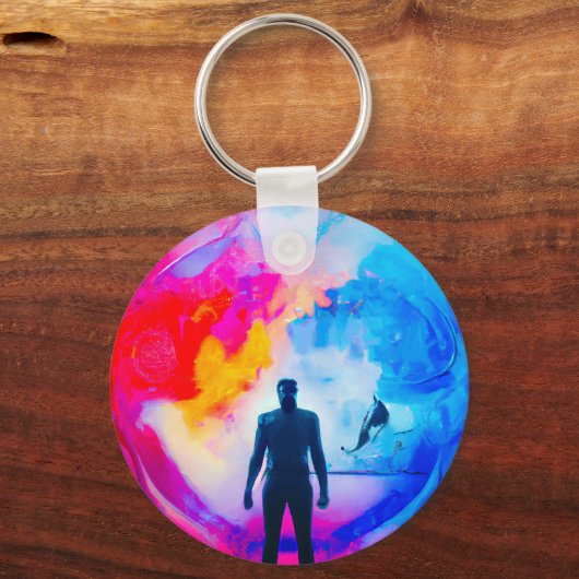 Porte-clés Debout dans les couleurs (Verso)