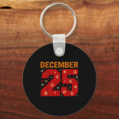 Porte-clés December 25 Knit Style Christmas Day Snowflake (Recto)