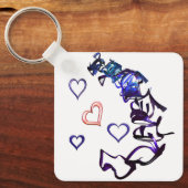 Porte-clés Déchaîner ma bague de clé Carré du coeur (Recto)
