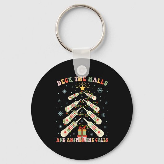 Porte-clés Deck The Halls & Answer The Calls Cna Christma (Recto)