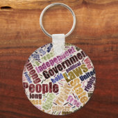 Porte-clés Déclaration d'indépendance Mot Cloud (Recto)