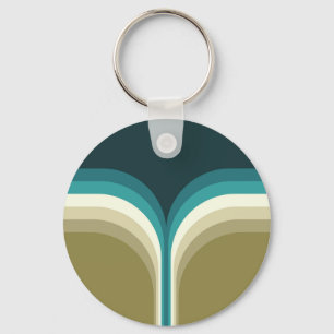 Porte-clés Décor à deux arches de style rétro