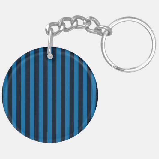 Porte-clés Décor Arrière - plan en bandes verticales bleues (Dos gauche)