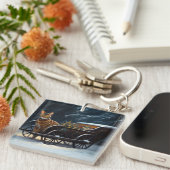 Porte-clés Décor de Noël Abyssinian Snowy Sleigh Ride (Devant Droit)