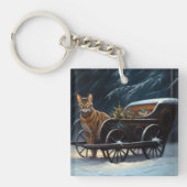 Porte-clés Décor de Noël Abyssinian Snowy Sleigh Ride (Devant)