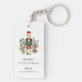 Porte-clés Décor de Noël Casse-Noisette Script Verdure Fêtes (Dos)