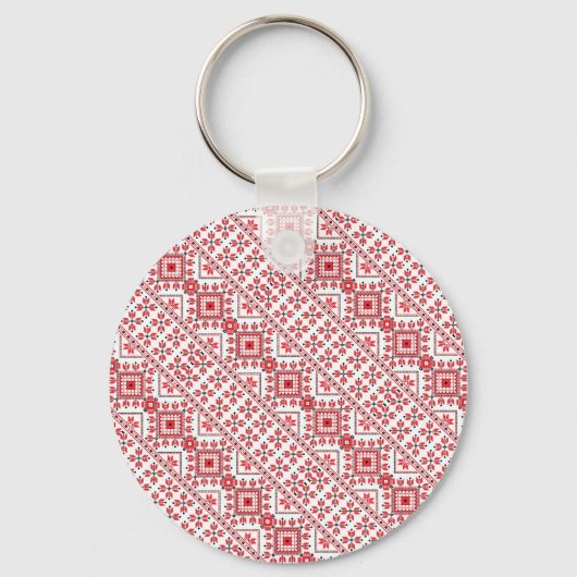 Porte-clés Décor rouge mignon motif (Recto)