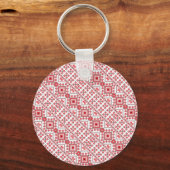 Porte-clés Décor rouge mignon motif (Recto)