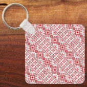 Porte-clés Décor rouge mignon motif (Recto)