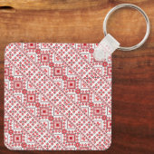 Porte-clés Décor rouge mignon motif (Verso)