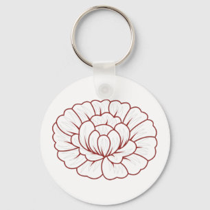 Porte-clés Décor rouge orangé