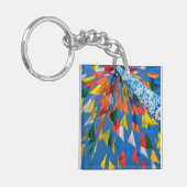 Porte-clés Décoration de drapeaux triangulaires (Devant gauche)