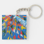 Porte-clés Décoration de drapeaux triangulaires (Dos)