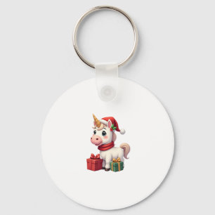 Porte-clés Décoration de Noël Licorne Santa Licorne T-shirt d