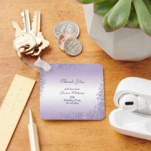 Porte-clés Décoration Parties scintillant violet parkly Anniv