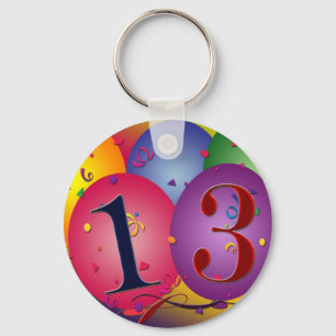 Porte-clés Décorations de ballon pour le 13ème anniversaire