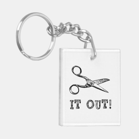 Porte-clés Découpez-le des ciseaux (Devant gauche)