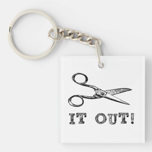 Porte-clés Découpez-le des ciseaux (Devant)