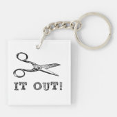 Porte-clés Découpez-le des ciseaux (Dos)