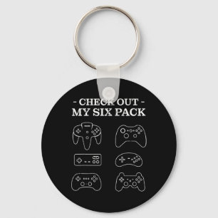 Porte-clés Découvrez Mon 6 Pack Gamer Vidéo Gamers Amusants G