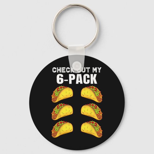 Porte-clés Découvrez Mon Pack Six Funny Taco Boxe Cinco De M (Recto)