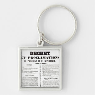 Porte-clés Décret et proclamation par Napoleon Bonaparte