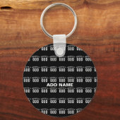 PORTE-CLÉS DÉDIÉ À DIEU PERSONNALISABLE COOL TEXTE BLANC (Recto)