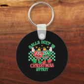 Porte-clés Deep In Christmas Bauble Festive Checkered Xmas (Recto)