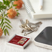 Porte-clés Deep Red Pet Loss Keepsake (Côté)