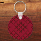 Porte-clés Deep Red Quilted Leather Pattern (Verso)