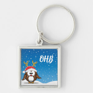 Porte-clés Deer Père Noël Owl