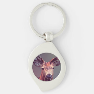 Porte-clés Deer Polygons Art Design Graphisme Animal Stag Pos