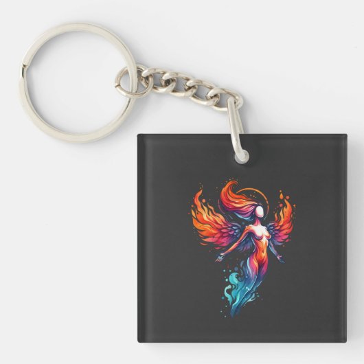 Porte-clés Déesse de glace de feu céleste (Devant)