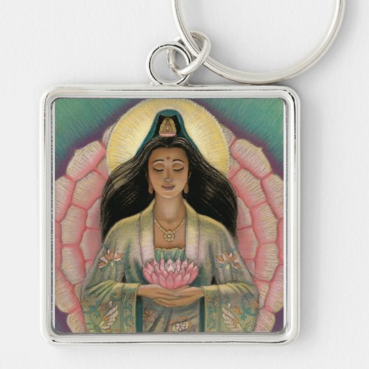 Porte-clés Déesse de Kuan Yin de compassion (Devant)