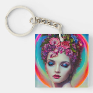 Porte-clés Déesse des fleurs