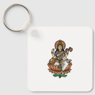 Porte-clés Déesse hindoue Saraswati